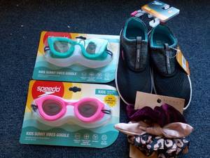 Kids Speedo Goggles, Shoes and Scun...