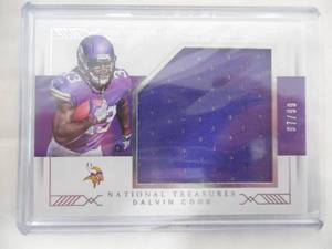 lot 3 image: 2017 National Treasures Dalvin Cook Rookie Jersey Serial #9799
