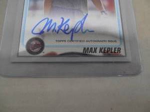 lot 6 image: 2010 Bowman Chrome Autograph Max Kepler Rookie Card #BCP203