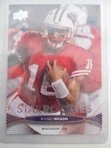 lot 7 image: 2012 Upper Deck Russell Wilson Rookie Card #134