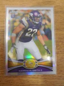 lot 13 image: 2012 Topps Chrome Refractor Harrison Smith Rookie Card #77