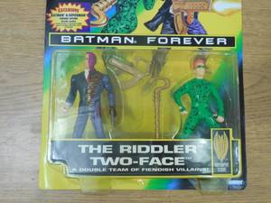 lot 18 image: 1996 Batman Forever The Riddler & Two-Face NIP LK