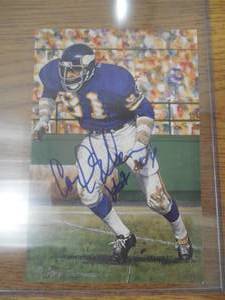 lot 34 image: 2004 Goal Line Art Hall Of Fame Carl Eller Autograph LK