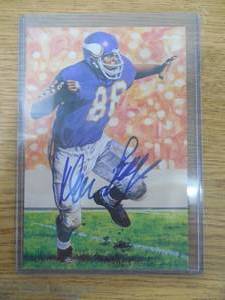 lot 38 image: 1988 Goal Line Art Hall Of Fame Alan Page Autograph LK