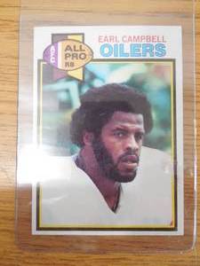lot 51 image: 1979 Topps Earl Campbell Rookie Card #390 Near Mint LK