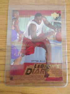 lot 67 image: 2003 Upper Deck LeBron James Rookie Card - LeBrons Diary #LJ6