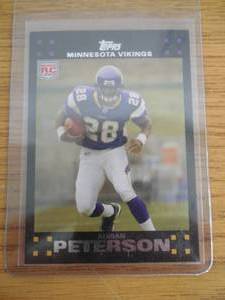 lot 68 image: 2007 Topps Adrian Peterson Rookie Card #301
