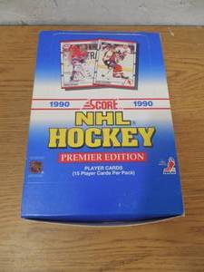 lot 77 image: 1990 Score Hockey Wax Box With (36) Packs
