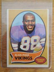 lot 105 image: 1970 Topps Alan Page Rookie Card #59 LK