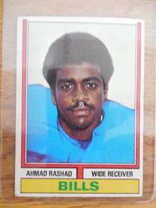lot 106 image: 1974 Topps Ahmad Rashad Rookie Card #105