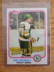 lot 108 image: 1981 Topps Dino Ciccarelli Rookie Card #105