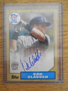 lot 115 image: 2013 Topps Archives Autograph Dan Gladden LK