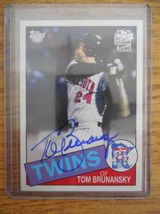 lot 118 image: 2013 Topps Archives Autograph Tom Brunansky LK