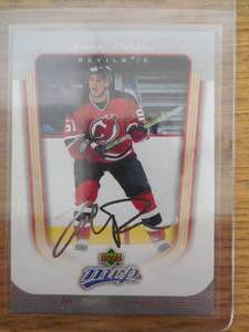 lot 126 image: 2005 UD MVP Zack Parise Rookie Card #403