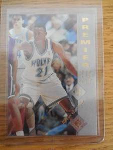 lot 128 image: 1995 Upper Deck SP Kevin Garnett Rookie Card #159 LK