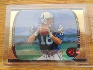lot 129 image: 1998 UD3 Peyton Manning Rookie Card #181 LK