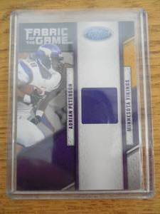 lot 137 image: 2001 Certified Fabric Of The Game Adrian Peterson Jersey Serial #109150 LK