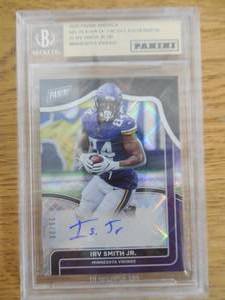 lot 139 image: 2020 Panini NFL Player Of The Day Autograph Irv Smith Jr. Only 30 Made