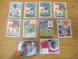 lot 143 image: (10) Assorted Minnesota Vikings Team Sets LK