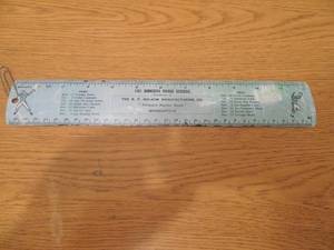 lot 151 image: 1961 Minnesota Vikings Metal Ruler - Schedule Inaugural Season LK