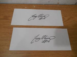 lot 152 image: (2) Tony Oliva Autographs On Plain White Paper LK