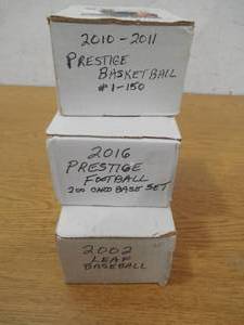 lot 173 image: (3) Assorted Hand Collated Sets - Football, Basketball And Baseball LK