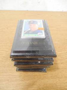 lot 174 image: (6) 1990 Score Chuck Knoblauch Rookie Card Plaques LK