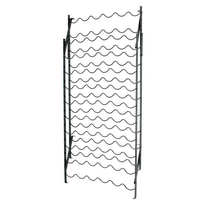 lot 740 image: Oenophilia Alexander 60-Bottle Black Cellar Rack, Black, 010013.