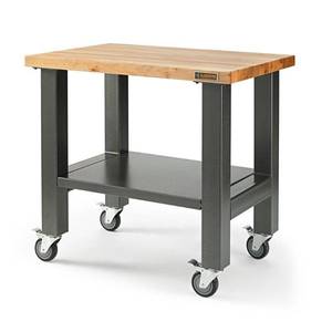 lot 400 image: Gladiator 3 ft. Mobile Workbench with Hardwood Top GAMW36HWEG