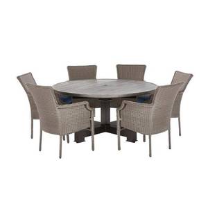 lot 404 image: Hampton Bay ( Table Only ) From Grayson Dining Set. - Missing Base