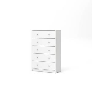lot 423 image: Tvilum Portland 5 Drawer Chest, White, 703294949.
