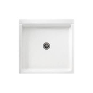 lot 425 image: Swan 36 in. x 36 in. Solid Surface Single Threshold Shower Pan in White, SF03636MD.010