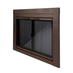 lot 426 image: Pleasant Hearth Abberly Medium Glass Fireplace Doors, AB-1051