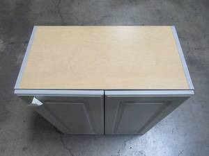 lot 220 image: Hampton Bay Designer Series Elgin Assembled 24x30x12 in. Wall Kitchen Cabinet in Heron Gray W2430-ELGR