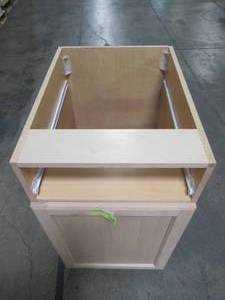 lot 225 image: Hampton Bay Assembled 18x34.5x24.63 in. Easthaven Base Cabinet with Drawer in Unfinished German Beech EH1835B-GB
