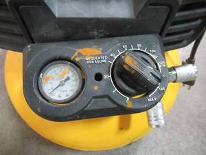 lot 11 image: DEWALT 6 Gal. 165 PSI Electric Pancake Air Compressor DWFP55126
