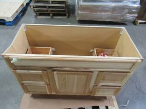 lot 241 image: Glacier Bay Hampton 48 in. W x 21 in. D x 33.5 in. H Bathroom Vanity Cabinet Only in Hickory HNHK48DY