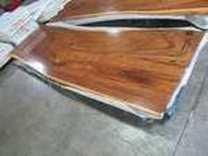 lot 2A image: Large Solid Wood Live Edge Walnut ConferenceDining Table (192602362) With Metal V2 Bases (MV2BD). Approximate Dimensions are 192 x 60 x 2 12 - SEE NOTE - LOW $4,000.00 RESERVE