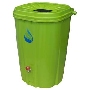 lot 305 image: FreeGarden RAIN 55 Gal. Rain Barrel with Brass Spigot, EWC-15