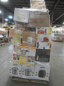 lot 445 image: WHOLESALE MIXED PALLET OF MISCELLANEOUS SMALL KITCHEN APPLIANCES, VACUUMS AND MORE