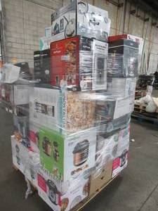 lot 446 image: WHOLESALE MIXED PALLET OF MISCELLANEOUS SMALL KITCHEN APPLIANCES, MASSAGERS AND MORE