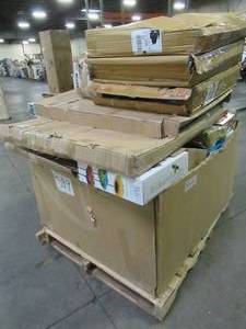 lot 449 image: WHOLESALE MIXED PALLET OF MISCELLANEOUS HVAC PARTS, BUILDING MATERIALS, HOME DECOR AND MORE