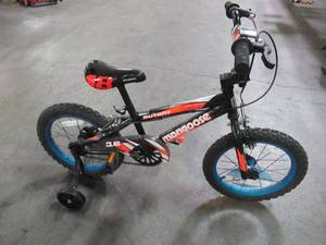 lot 43 image: Mongoose 16 Mutant Kids BMX-Style Bike, Black & Orange, R1674WMF.
