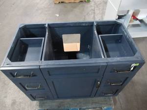lot 154 image: Home Decorators Collection Lincoln 42 in. W x 22 in. D x 34.5 in. H Vanity in Midnight Blue 9784900310