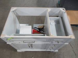 lot 155 image: Home Decorators Collection Melpark 36 in. W x 22 in. D Bath Vanity in Dove Grey Melpark 36G
