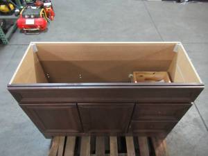 lot 156 image: Home Decorators Collection Sedgewood 48-12 in. W Bath Vanity in Dark Cognac PPLNKDCG48D