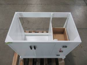 lot 157 image: Home Decorators Collection Shaelyn 37 in. W x 22 in. D Bath Vanity in White SLWV3622DR-BKO