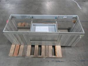 lot 176 image: Fresca Formosa 60 in. Modern Wall Hung Vanity in Warm Gray FCB31-123612ACA-CWH-U
