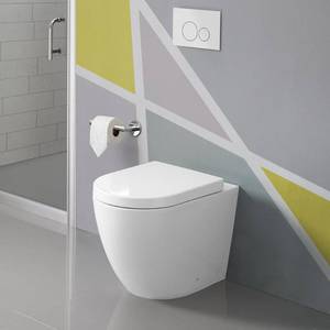 lot 333 image: Swiss Madison Sublime 1-Piece 0.81.28 GPF Dual Flush Elongated Toilet in White Back-to-Wall Concealed Tank, SM-WT514