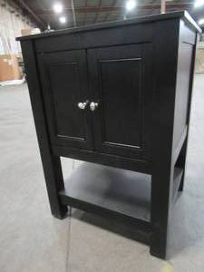 lot 60 image: Home Decorators Collection Gazette 25 in. W x 22 in. D Vanity Cabinet in Espresso. GAEA2422-SST